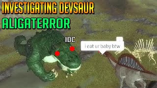 Investigating The Devsaur Aligaterror  Dinosaur Simulator  Roblox [upl. by Ethban185]