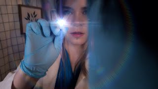 ASMR Hospital Detailed Optic Cranial Nerve Exam  Orbital Ultrasound Lashes on Lens [upl. by Allyn411]