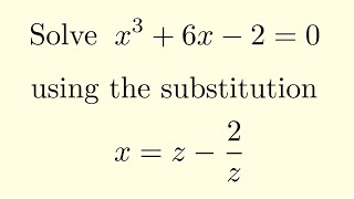 A Fun Way to Solve Cubics Vietas Substitution [upl. by Abroms824]