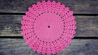 How To Crochet Easy Doily Placemat [upl. by Eignat345]