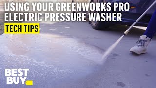 How to use the Greenworks Pro Electric Pressure Washer [upl. by Codd575]