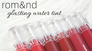 BIYW Review Chapter 231 ROMAND GLASTING WATER TINT SWATCH amp REVIEW [upl. by Wyn]