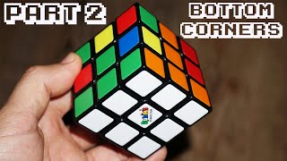 How to Solve a Rubiks Cube  Part 2  Bottom White Corners [upl. by Ahsiner]