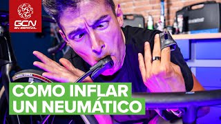 Cómo Inflar un Neumático de Bicicleta [upl. by Rooney348]