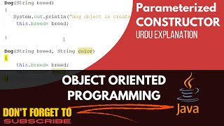 Parameterized Constructors in JAVA  Code and URDU Explanation [upl. by Mcevoy957]