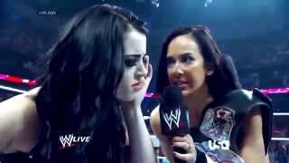 AJ Lee vs Paige Divas Championship SummerSlam Promo [upl. by Liesa663]