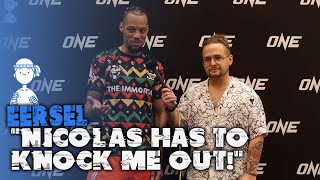 Regian Eersel tells Alexis Nicolas Youll have to knock me out  ONE Fight Night 25 [upl. by Otiv]