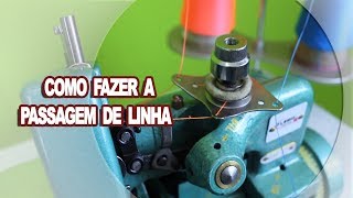 Passagem de Linha OverloqueOverlock Semi Industrial GN16D Flawil Máquinas [upl. by Mehetabel]