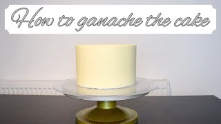 How to ganache the cake using upside down methodHow to achieve sharp edges on cake [upl. by Ahsimaj245]