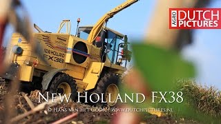 Mais hakselen met New Holland FX38 SOUND Dunnink Rouveen  Maize harvestMaisernteSilageNL [upl. by Grider]