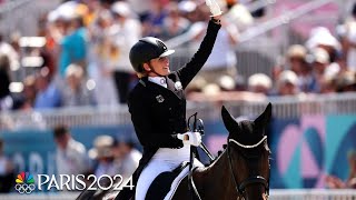 Equestrian team dressage final ends in narrow victory for Germany  Paris Olympics  NBC Sports [upl. by Almire]