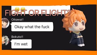 FIGHT OR FLIGHT  Hinatas bf is a cheater ⁉️  Angst 😣  Live Au  Haikyuu Texts  REUPLOAD [upl. by Nnylodnewg910]