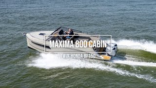 Blikvanger  Maxima 800 cabin  Honda BF150 2x [upl. by Channing313]