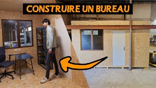 Mon bureau parfait de 10m2 en OSB  construction ossature bois [upl. by Willumsen]