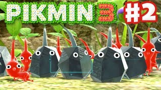 Pikmin 3  Day 2  Rock Pikmin Nintendo Wii U Gameplay Walkthrough [upl. by Ruby210]