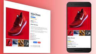 Create An Ecommerce Product Detail Page With HTML CSS amp JavaScript  Responsive Website [upl. by Polik]