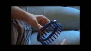 How to Knit the Purl Stitch on a Knifty Knitter Knitting Loom [upl. by Sairtemed679]