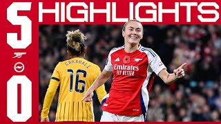 BIG WIN  HIGHLIGHTS  Arsenal vs Brighton amp Hove Albion 50  Mead Foord Maanum Hurtig Russo [upl. by Eirojam228]