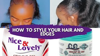 How to Lay your Edges and Hair with NiceampLovely [upl. by Hibben]