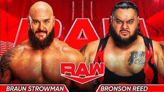 FULL MATCH  BRAWN STROWMAN VS BRONSON REED [upl. by Melonie]