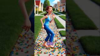 Would You Rather Walk Barefoot on LEGO or Eat food funny challenge [upl. by Sert]