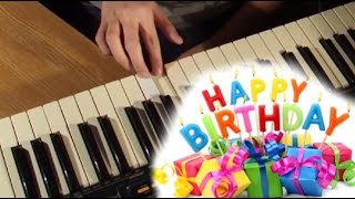 How to play quotHappy Birthdayquot song on piano Песня на День Рождения на пианино обучение [upl. by Noillimaxam364]