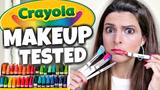 Testing CRAYOLA MAKEUP  Honest Review [upl. by Entirb887]