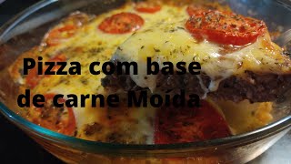 Pizza com base de carne moída Receitas de Criança [upl. by Couchman364]