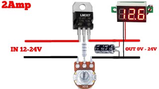 Voltage Regulator Using LM317  015V 2Amp [upl. by Phylys532]