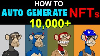 How To AutoGenerate 10000 NFTs at Once [upl. by Hortensa]