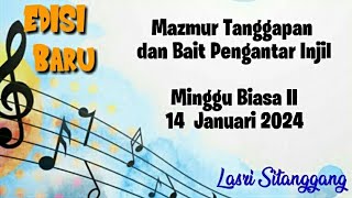 Mazmur TanggapanEDISI BARU  Minggu Biasa II  14 Januari 2024  Lasri Sitanggang [upl. by Garold]