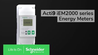 Acti9 iEM2000 energy meters  Schneider Electric [upl. by Zeidman]