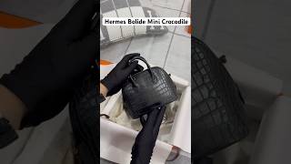 Hermes Bolide Mini Crocodile Unboxing Videoluxurybag luxury bag hermesbag hermes handbags [upl. by Vandyke]