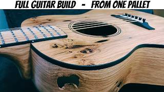 I built this guitar ENTIRELY out of a single pallet Watch Full build in 25 minutes [upl. by Stein]