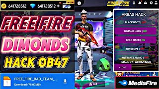 FREE FIRE DIAMOND HACK  FREE FIRE NEW MOD MENU OB46 HACK UNLIMITED DIAMOND FREE FIRE MOD APK 2024 [upl. by Jock934]