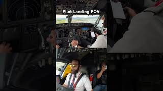 Boeing 737 MAX Cockpit Landing 👀😱 shorts aviation pilot [upl. by Aan]