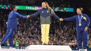 Simone Biles Jordan Chiles Win Silver And Bronze In Floor In A Dramatic Final Event [upl. by Hort]