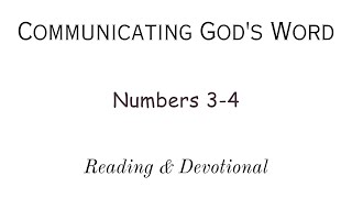 quotReading amp Devotional of Numbers 34quot [upl. by Ykcub]