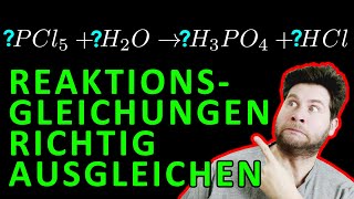 Reaktionsgleichungen ausgleichen und aufstellen  mit Beispielen  einfach erklärt [upl. by Oppen579]