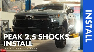 2022 Chevy Silverado ZR2Sierra 25 Coilover Install [upl. by Rawdin]