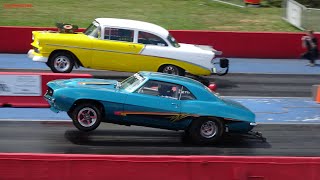 Drag Racing Old School Muscle Cars at US41 Dragstrip Indiana [upl. by Yaker]