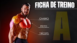 Montando um TREINO A de PEITO OMBRO E TRÃCEPS com TODOS EXERCÃCIOS e NÂº DE SÃ‰RIES [upl. by Yenruoj906]