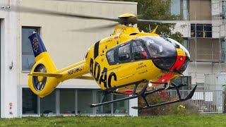 ADAC Luftrettung  Start Christoph 18  Airbus H135  DHXCC  Main Klinikum Ochsenfurt [upl. by Tsuda]