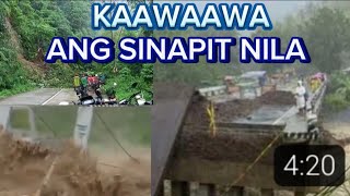 Grabe ang pag baha sa Davao de Oro Davao del norte kaliwat kanan na landslide mga tulay naputol [upl. by Decima]