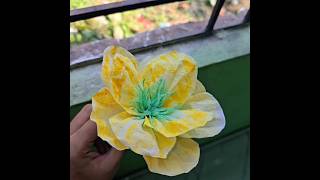 Napkin flower making art flowerart artandcraft diy flowereart craft flowermaking [upl. by Learsiy12]