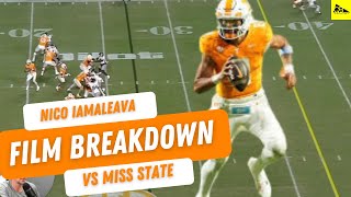 Tennessee Football Nico Iamaleavas BEST Throws vs Mississippi State amp Reaction [upl. by Demmer881]