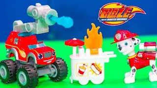 Unboxing the Blaze and the Monster Machines Monster Truck Fire Truck [upl. by Crudden]