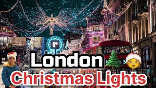 🌲🎅 2024 Christmas Lights England UK  Christmas Street Lights in London  Christmas Lights in London [upl. by Nylrac]