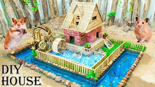 DIY Mini Brick Hamster House  Build a Hamster Maze [upl. by Elyagiba]