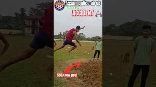 Assam police ab ub long jump 17 feet Accident 5563 new post assampoliceabub police longhump [upl. by Rici501]